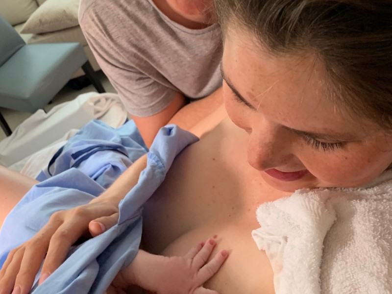 Mum Lizzie and baby Eddie