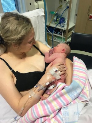 Mum Rebekah and baby Adeline